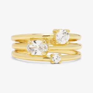 Melinda Maria Gold and Diamondettes Stacked Ring